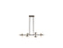 Amani 14-Light Linear Chandelier in Black Cashmere